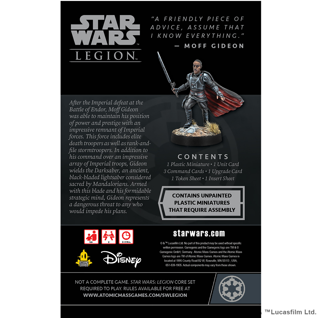 Star Wars : Legion - Moff Gideon Commander Expansion